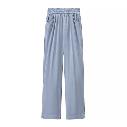 Dames joggingbroek wijde pijp | Elastische tailleband