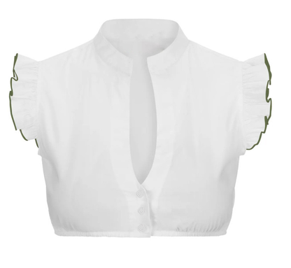 Dirndl Blouse Wit | Traditionele Dames Blouse voor Oktoberfest