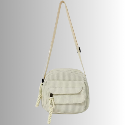 Corduroy crossbody tas dames – kleine schoudertas in zachte ribstof, meerdere kleuren