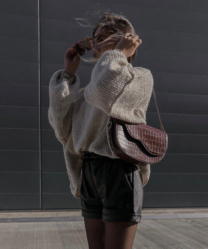 Nata – Oversized Trui Dames | Beige Pullover