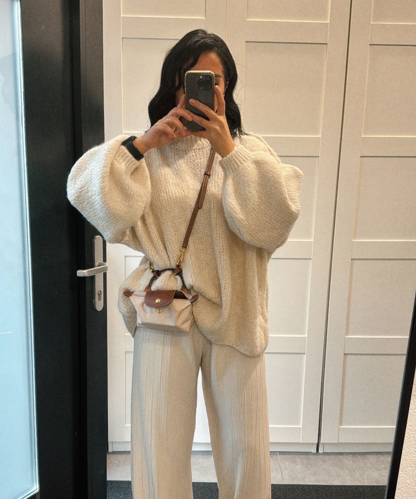Nata – Oversized Trui Dames | Beige Pullover