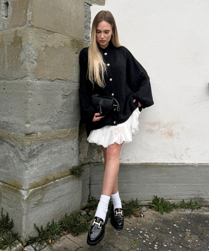 Nila - Zwart Oversized Dames Vest