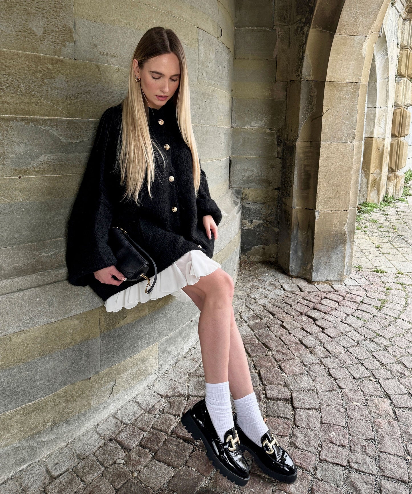 Nila - Zwart Oversized Dames Vest