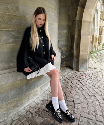 Nila - Zwart Oversized Dames Vest