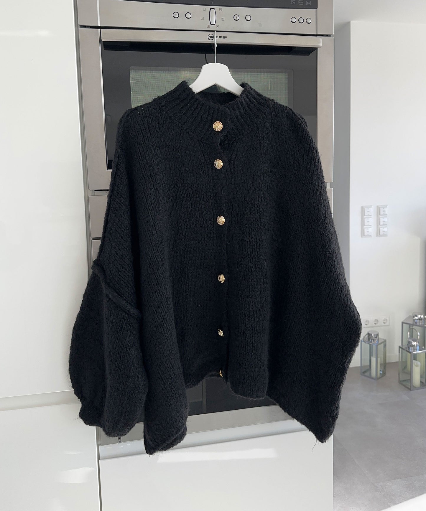 Nila - Zwart Oversized Dames Vest