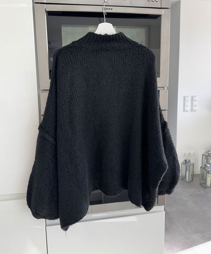 Nila - Zwart Oversized Dames Vest