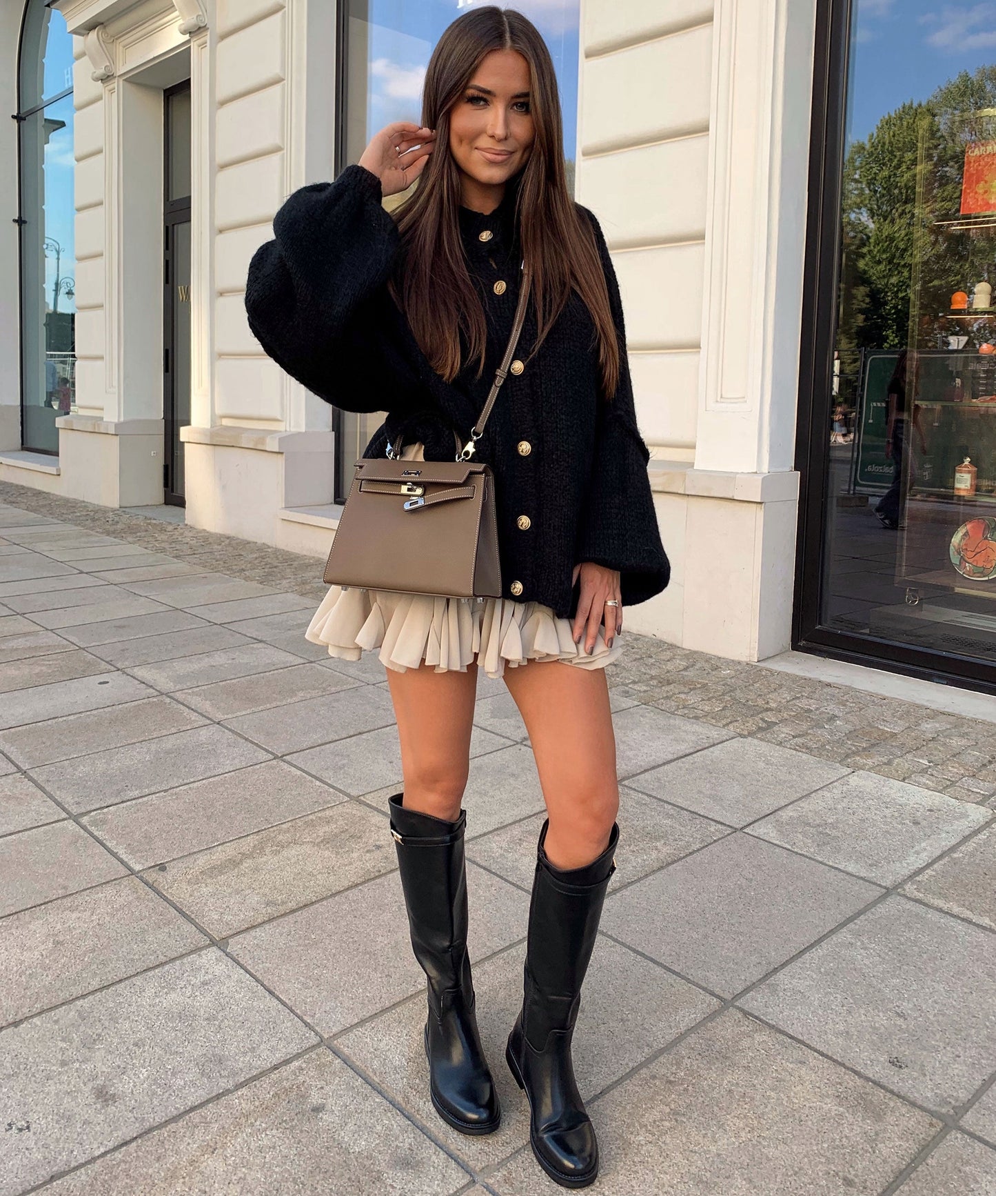 Nila - Zwart Oversized Dames Vest