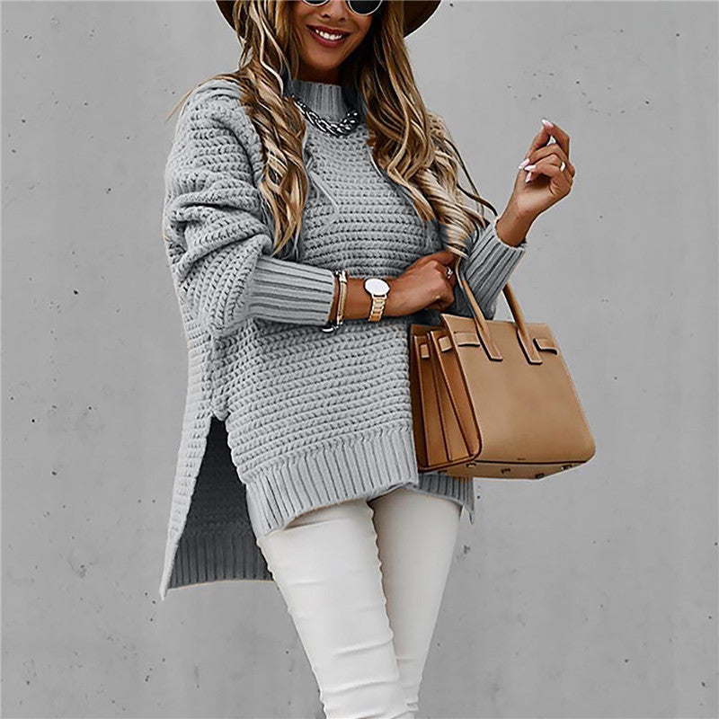 Oversized Gebreide Dames Trui – Warme Casual Sweater met Textuur T-E