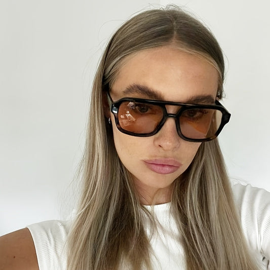 Statement Zonnebril – Oversized Vierkant Design met Getinte Glazen