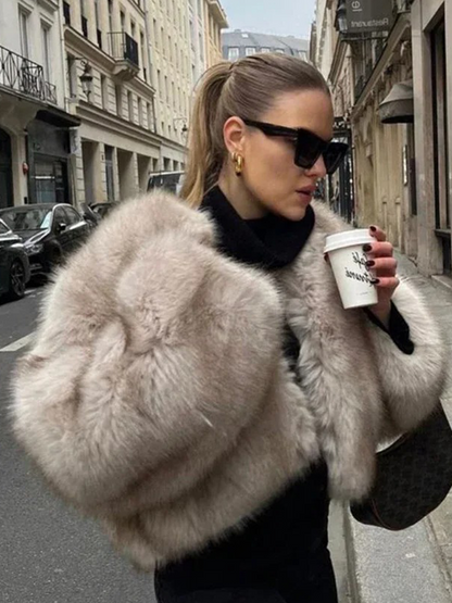 Celeste – Luxe Faux Fur Winterjas voor Dames