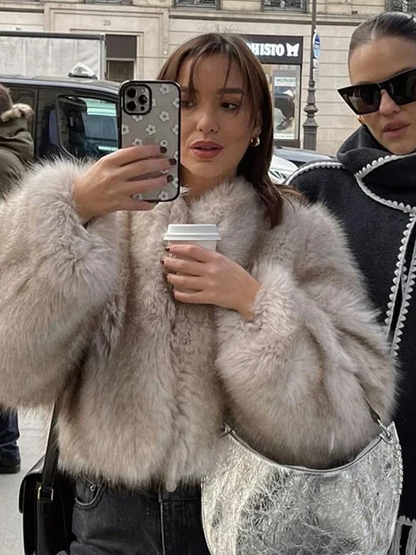 Celeste – Luxe Faux Fur Winterjas voor Dames