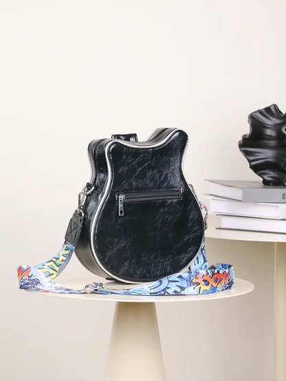 Gitaar crossbody tas dames – unieke rock-stijl handtas met verstelbare strap