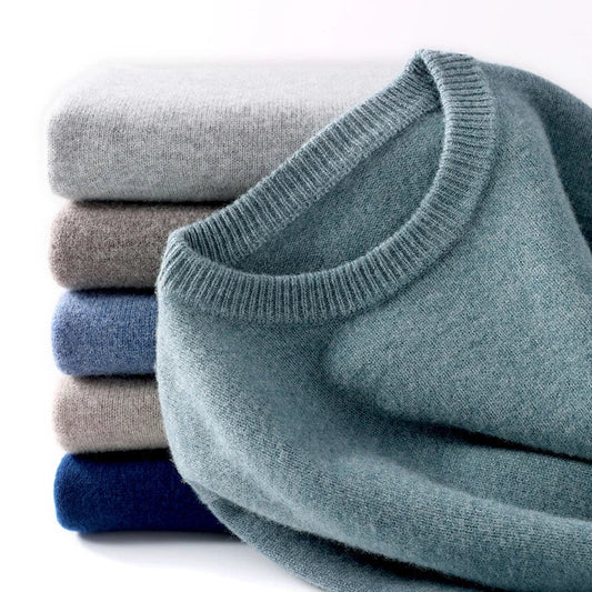 Cameron - Heren Merino Wollen Crewneck Sweater