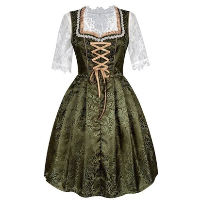 Dames Groene Oktoberfest Dirndl Jurk | Kant & Schort