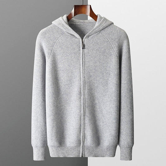 Leroux Vest Heren | Gebreid met Capuchon & Ritssluiting