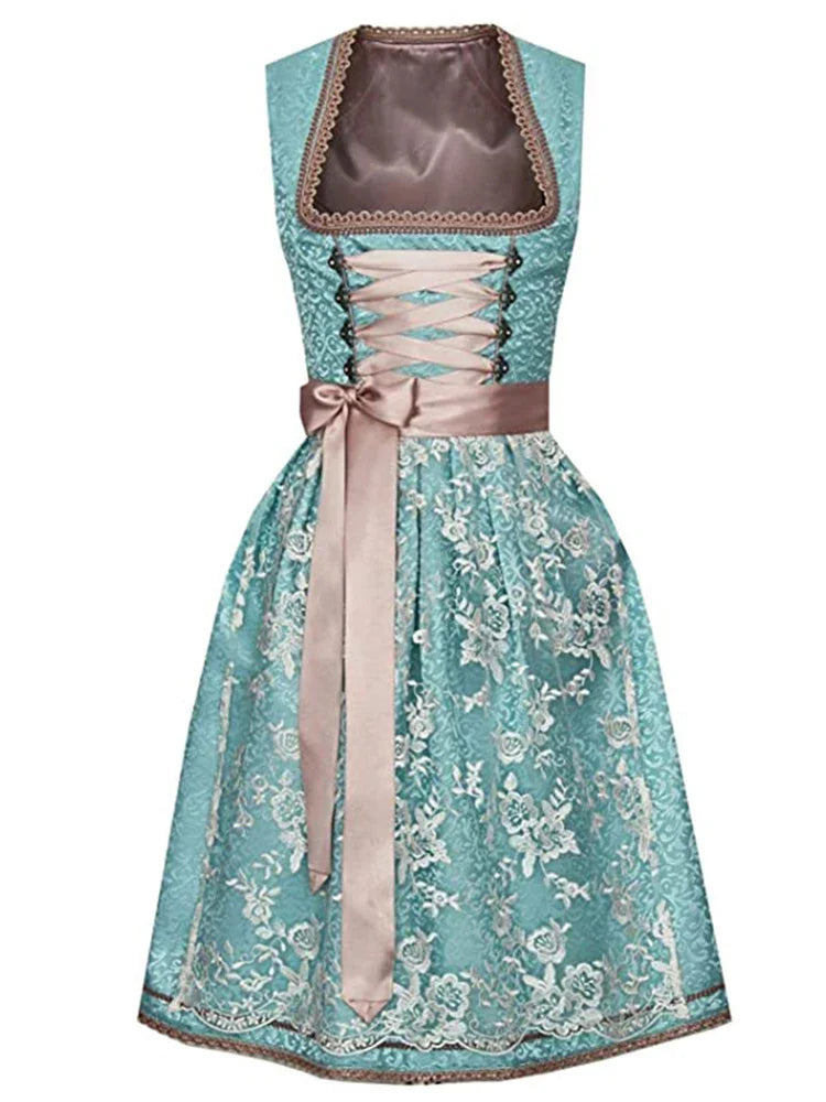 Dames Oktoberfest Dirndl Jurk | Midi met Schort