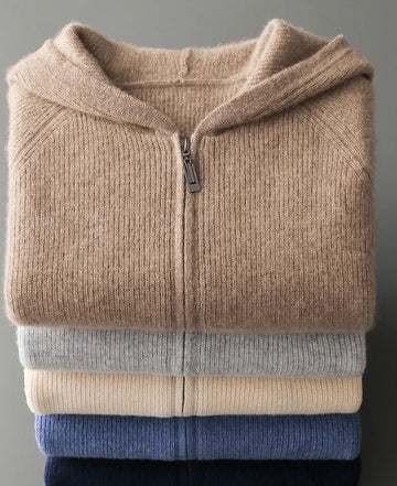 Leroux Vest Heren | Gebreid met Capuchon & Ritssluiting