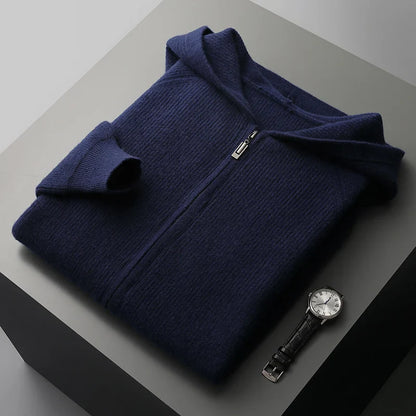 Leroux Vest Heren | Gebreid met Capuchon & Ritssluiting