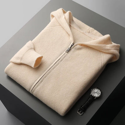 Leroux Vest Heren | Gebreid met Capuchon & Ritssluiting