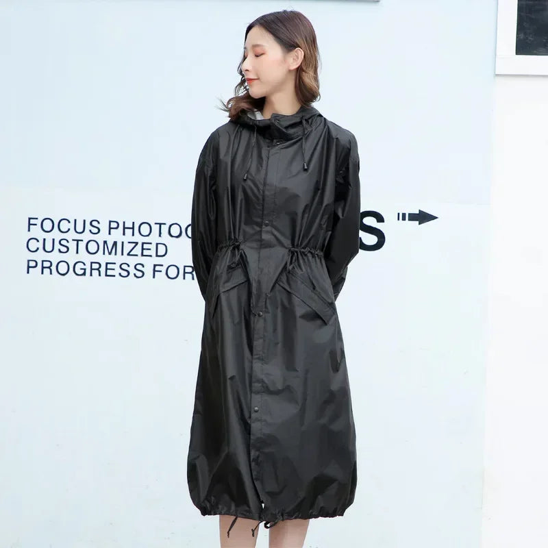 Dames Regenjas Lang | Trenchcoat met Capuchon