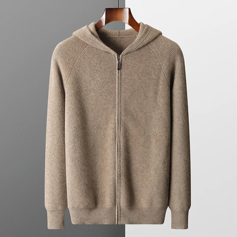 Leroux Vest Heren | Gebreid met Capuchon & Ritssluiting