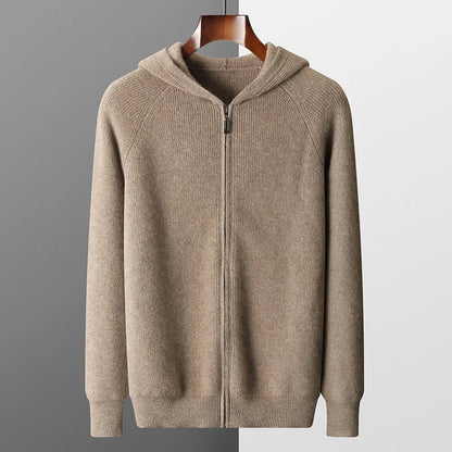 Leroux Vest Heren | Gebreid met Capuchon & Ritssluiting