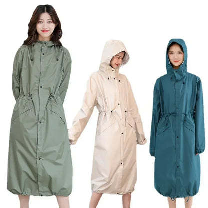 Dames Regenjas Lang | Trenchcoat met Capuchon