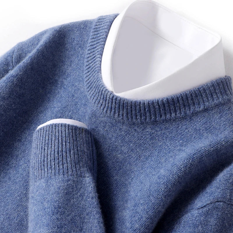 Cameron - Heren Merino Wollen Crewneck Sweater