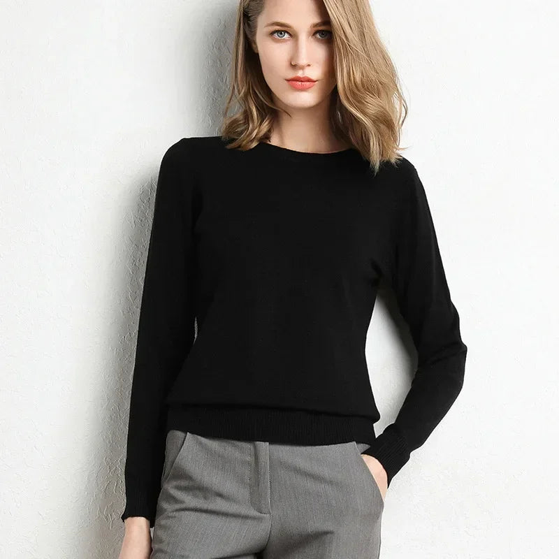 Trui Dames | Lange Mouw & Ronde Hals