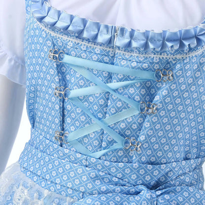 Blauwe Dirndl Jurk Dames – Traditioneel Oktoberfest Kostuum