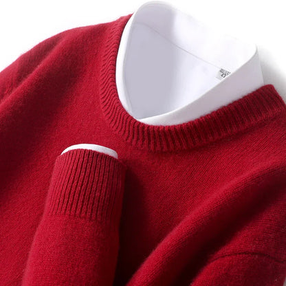 Cameron - Heren Merino Wollen Crewneck Sweater