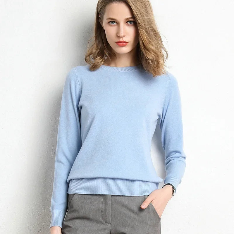 Trui Dames | Lange Mouw & Ronde Hals