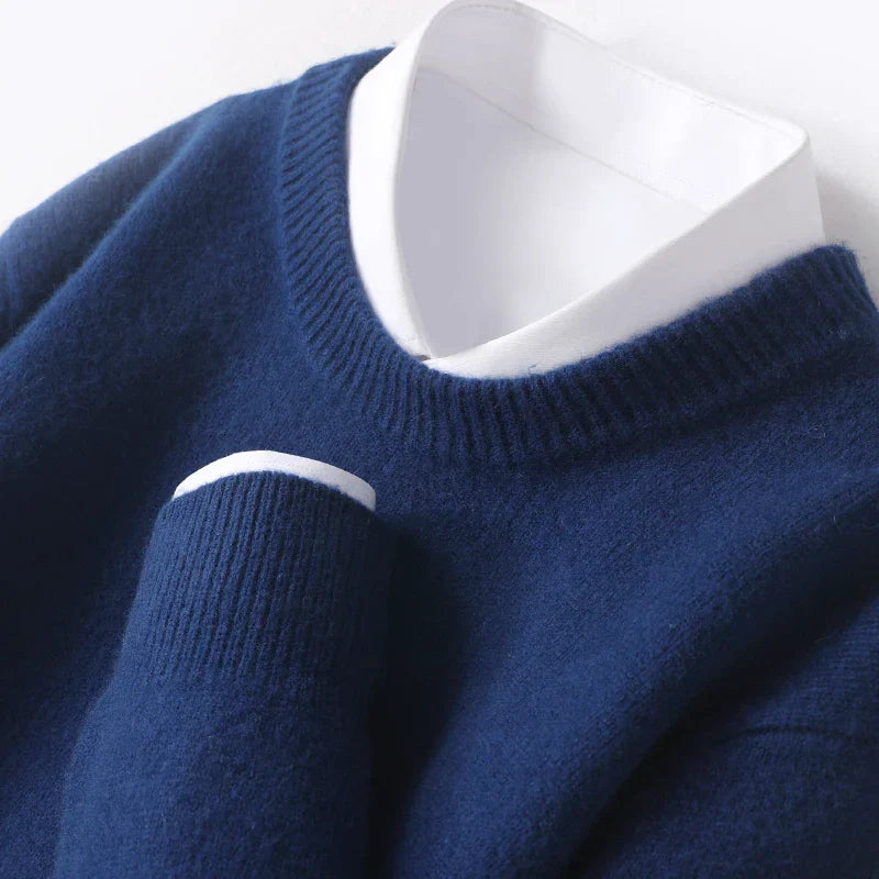Cameron - Heren Merino Wollen Crewneck Sweater