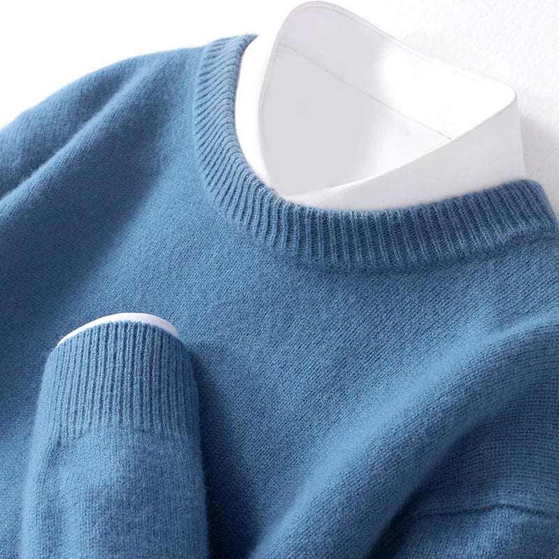 Cameron - Heren Merino Wollen Crewneck Sweater