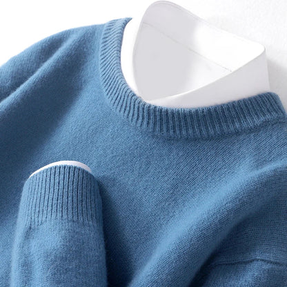 Cameron - Heren Merino Wollen Crewneck Sweater