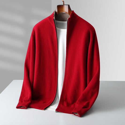 Steve Heren Vest | Gebreid met Rits