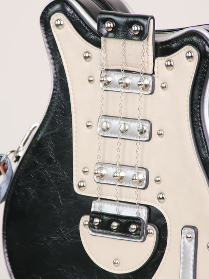 Gitaar crossbody tas dames – unieke rock-stijl handtas met verstelbare strap