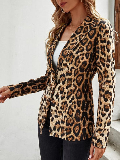 Savira - Statement blazer met luipaardprint