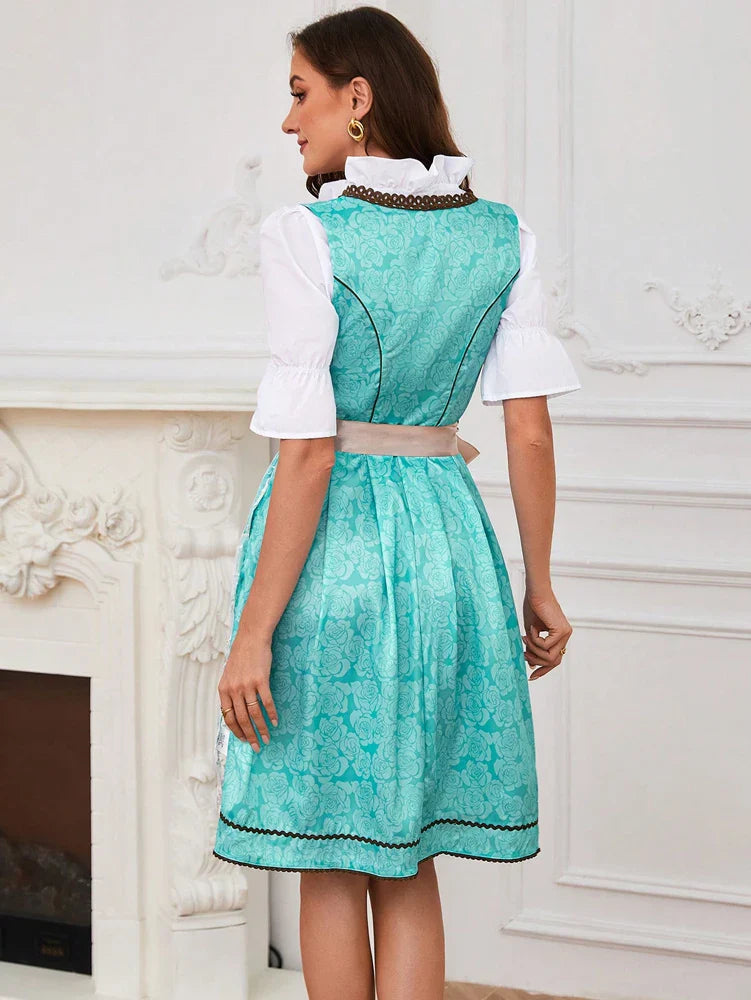 Dames Oktoberfest Dirndl Jurk | Midi met Schort