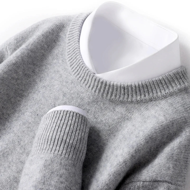 Cameron - Heren Merino Wollen Crewneck Sweater