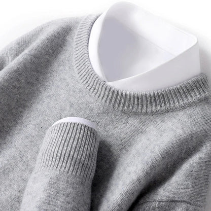Cameron - Heren Merino Wollen Crewneck Sweater