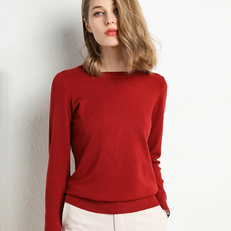 Trui Dames | Lange Mouw & Ronde Hals
