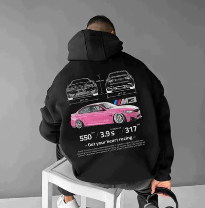 Unisex Hoodie met Porsche Print | Oversized Fit