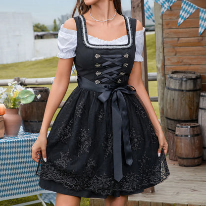 Traditionele Dirndl Zwart | Oktoberfest Jurk voor Dames