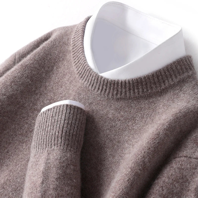Cameron - Heren Merino Wollen Crewneck Sweater