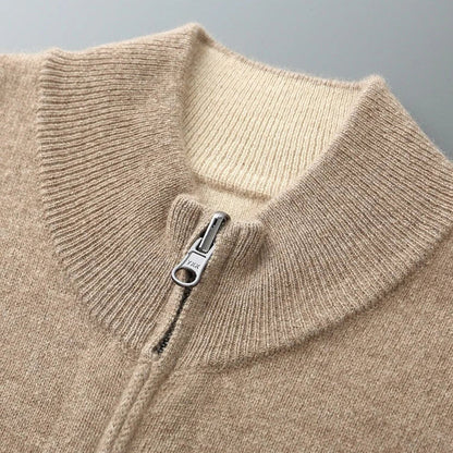 Steve Heren Vest | Gebreid met Rits