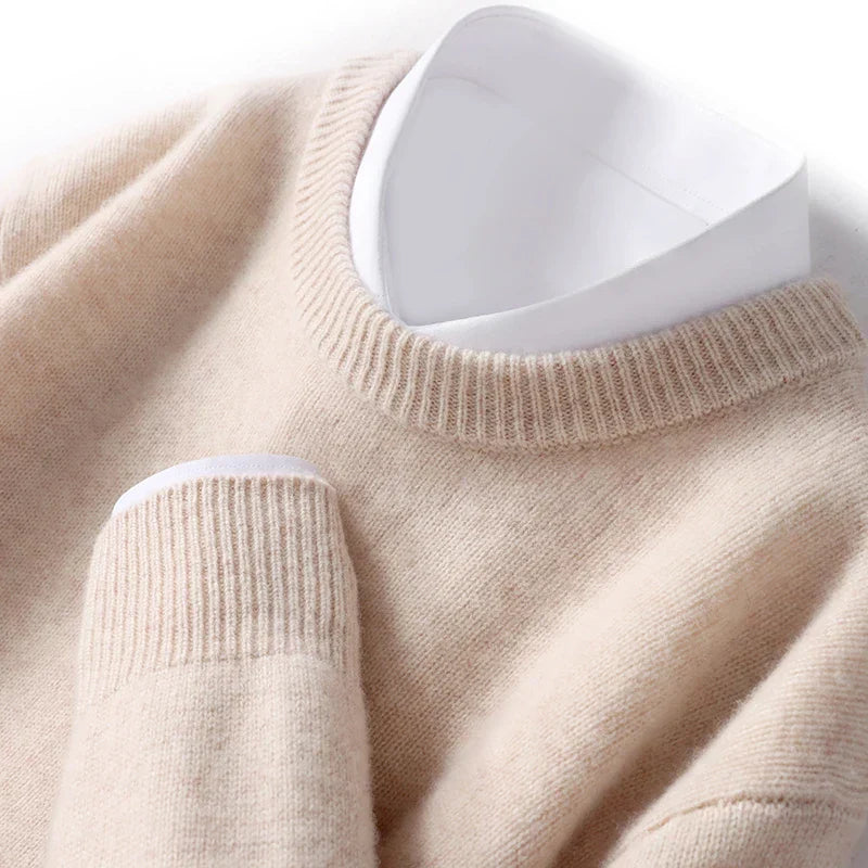 Cameron - Heren Merino Wollen Crewneck Sweater