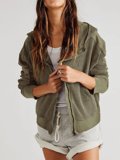 Dames Vest | Wafelstructuur met Capuchon