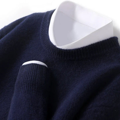 Cameron - Heren Merino Wollen Crewneck Sweater