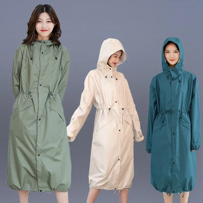Dames Regenjas Lang | Trenchcoat met Capuchon